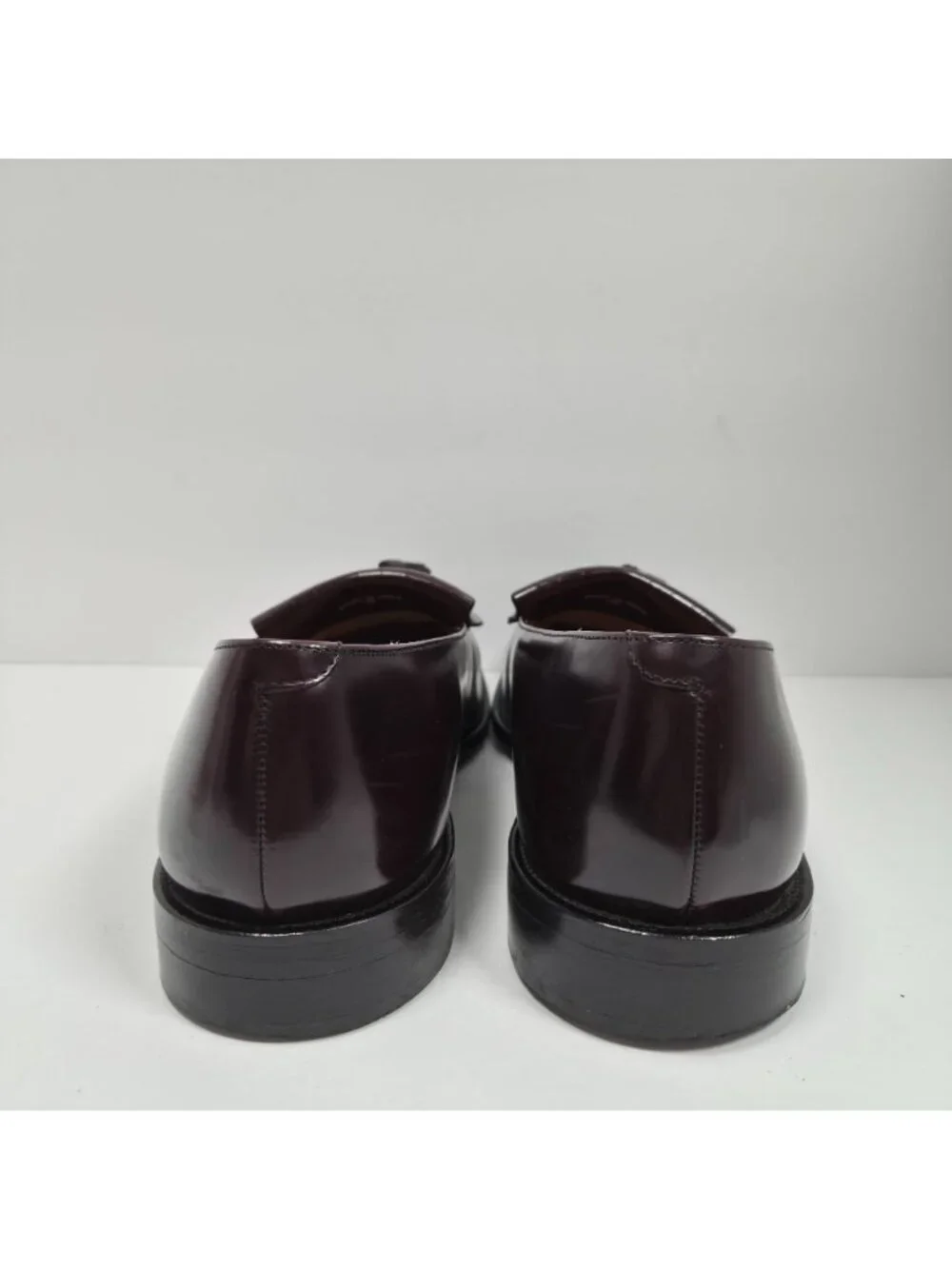 Bostonian Men's Burgundy Leather Tassel Loafers Dress Shoes Size 12W